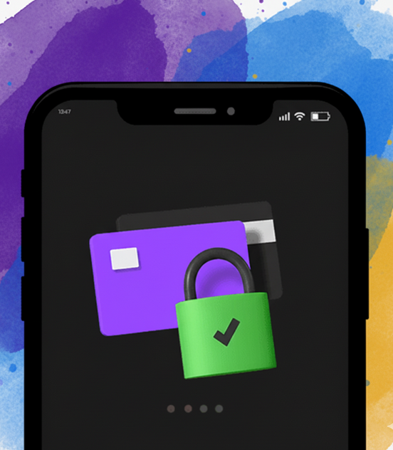 Secure lock icon representing anonymous debit card safety